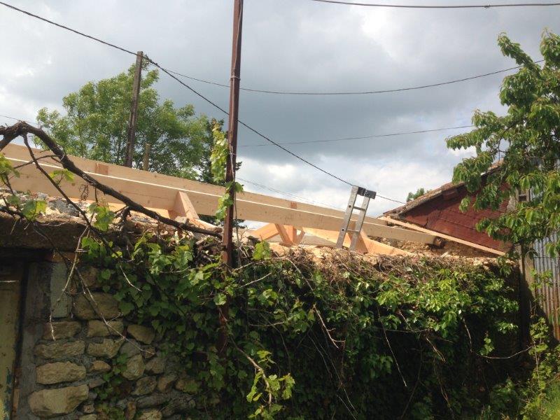 Restauration et couverture près de Parthenay